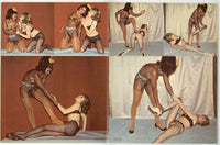 Match V1#1 Nude Female Wresting Fetish Magazine 1968 Playful Interracial Catfight 32pg Fighting Women M26182