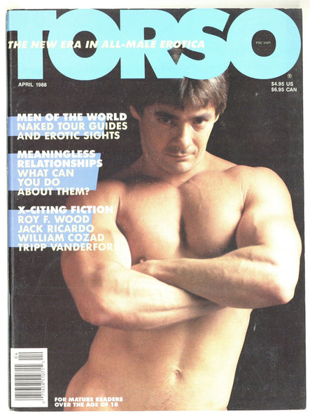 Torso 1988 Kristen Bjorn, Roy Wood, Falcon Studio 100pgs Vintage Gay Pinup Magazine M26252