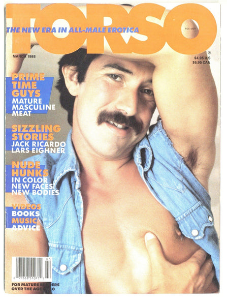 Torso 1988 Kristen Bjorn, David, Beefcake Hunks 100pgs Vintage Gay Pinup Magazine M26253