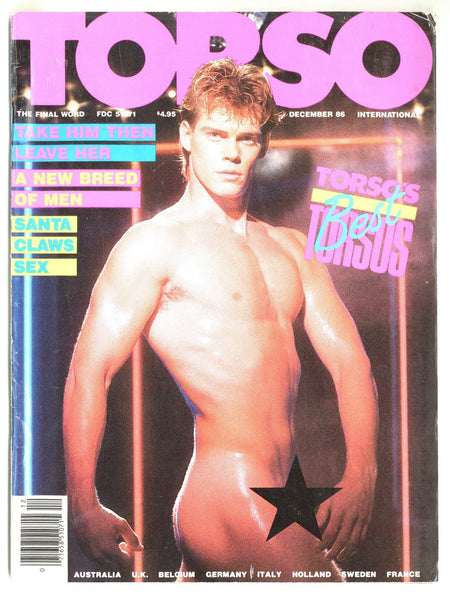 Torso 1986 Kristen Bjorn, Paige, Falcon Studios 100pgs Vintage Gay Pinup Magazine M26259
