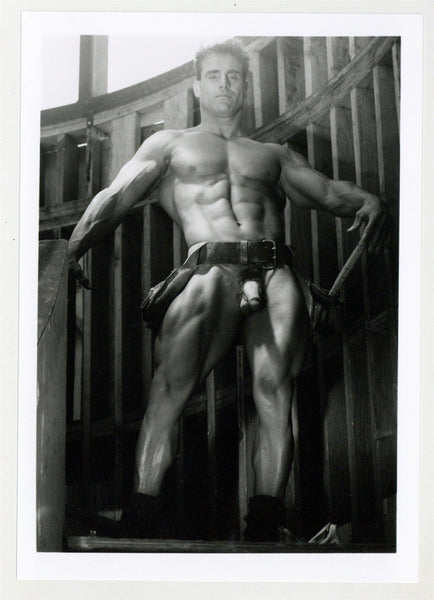 Myles West/David Gosselin 1994 Colt 5x7 Serious Stare Buff Gay Nude Photo J11058