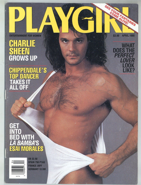 Playgirl 1988 Charlie Sheen Chippendales 98p Steven Chambers Gay Magazine M26320