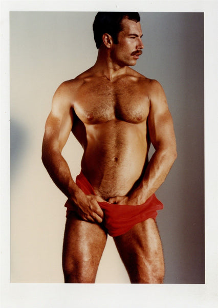 Pat Webb/Joe Paducah Serious Stare 1997 Colt Studios Hairy Hunk 5x7 Jim French Gay Nude Photo J11064