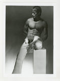 Clyde Wallace 1980 Unzipped Hairy Chest Beefcake Colt Studios 5x7 Jim French Gay Nude Photo J11095