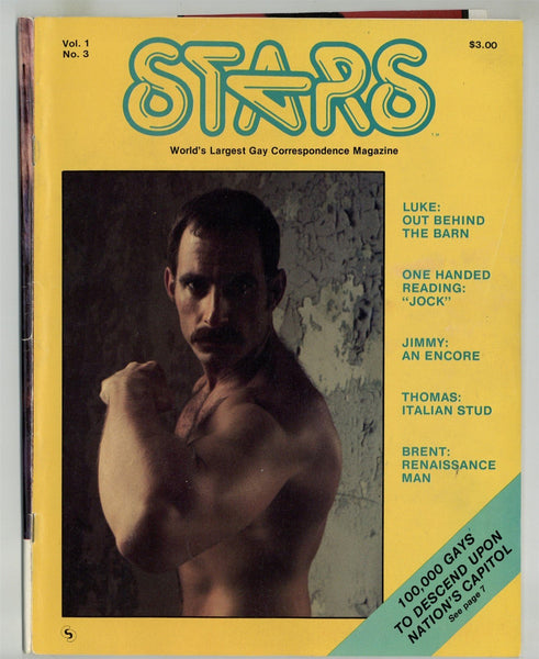 Stars 1979 Handsome Beefcake Hunks 64pgs Vintage Gay Physique Magazine M26713