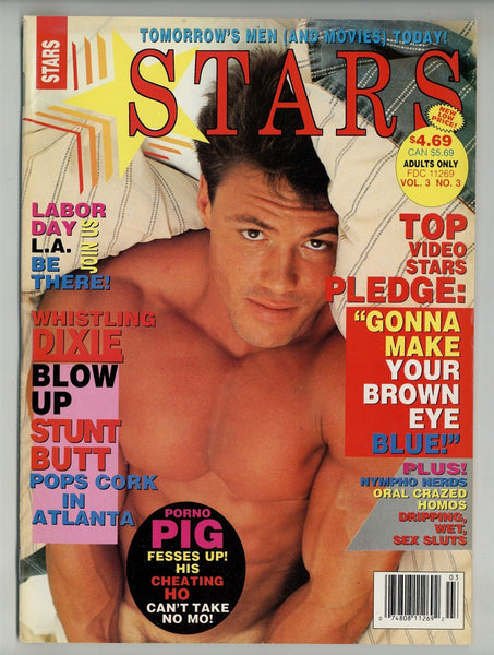 Stars 1994 Marco Rossi, Johnny Rey, Ace Harden 94pgs Gay Movies Beefcake Magazine M26733
