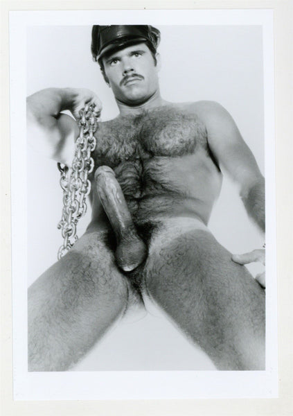 Peter Stride 1986 Colt Studio Chains Serious Hairy Chest Beefcake Sexy Stare 5x7 Jim French Gay Nude Photo J11131