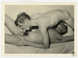Male Couple Sixty Nine 1950 Playful Sex Beefcake Men Dbl Wt 5x7 Gay Nude Photo J11140