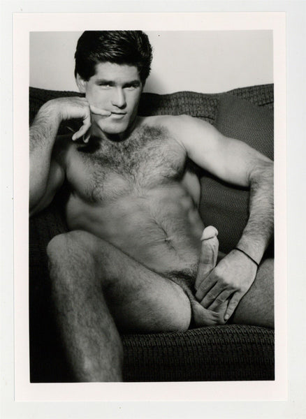 Mike Timber 1994 Sexy Flirty Hairy Chest Beefcake Colt Studio 5x7 Jim French Gay Nude Photo J11167