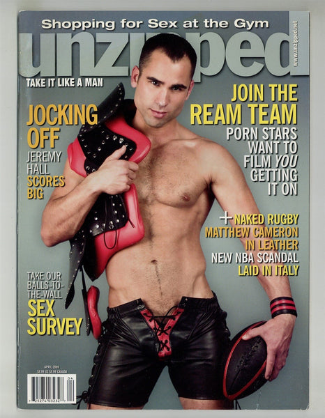 Unzipped 2009 Jeremy Hall, Matthew Cameron 74pgs Gay Pinup Magazine M28484