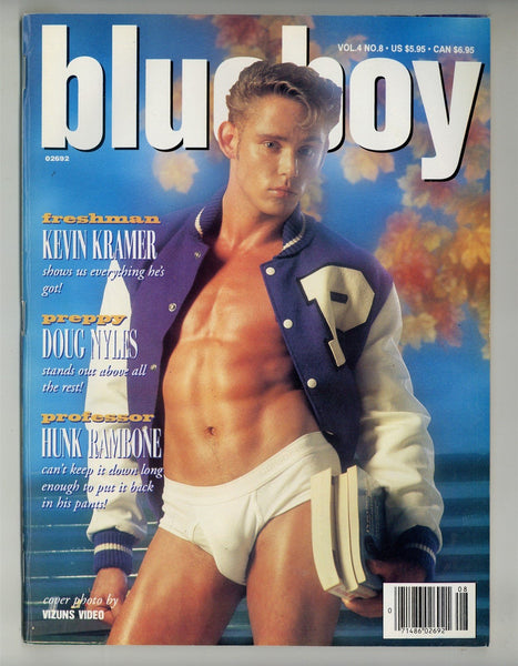 Blueboy 1993 Kevin Kramer, Doug Nyles, Hunk Rambone, Tommy Rose, Johnny Royal 100pgs Gay Magazine M28576