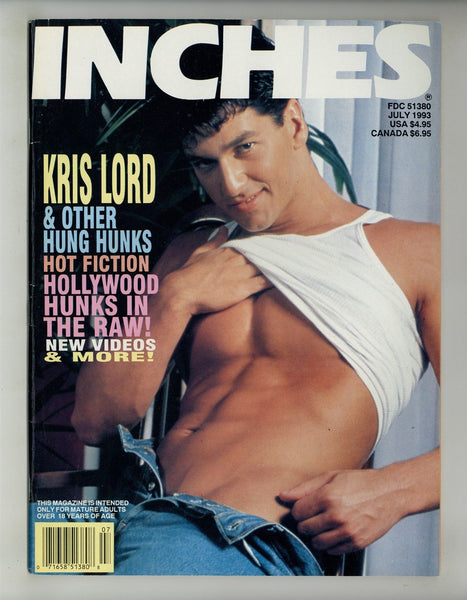 Inches 1993 Kris Lord, Falcon Studio, Ty Russell 100pg Freddy Delfino Gay Pinup Magazine M28590