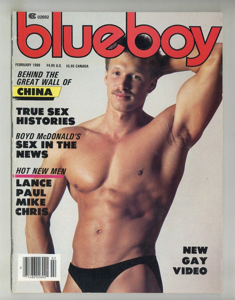 Blueboy 1988 Falcon Studio Chris Thompson 100pgs Vintage Gay Pinups Magazine M28716