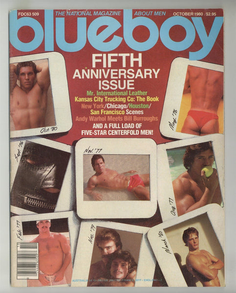 Blueboy 1980 Fifth Anniversary Issue Branch Lester 96pgs Mr. Leather Beefcake Physique Gay Magazine M28724