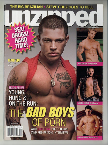 Unzipped 2008 Sebastian Young, Mark Dalton, Andrew Justice 74pgs Nikolay Petrov Gay Magazine M28796