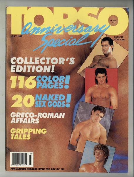 Torso 1988 Tony Lamas, Rich Kid, David, Kristen Bjorn 116pgs Catalina Gay Pinup Magazine M28823