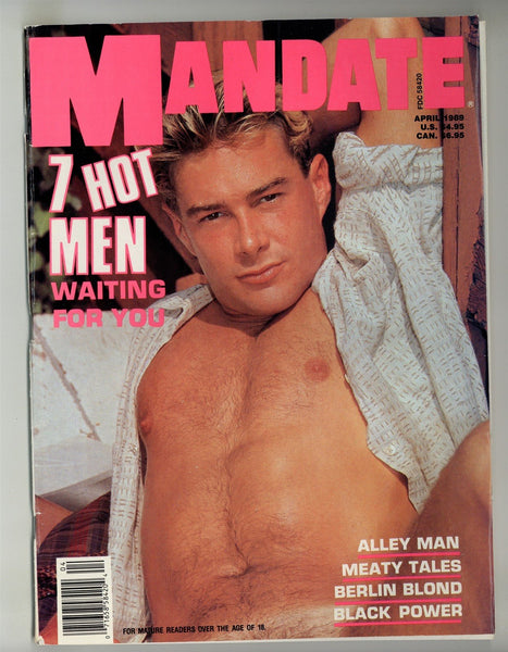 Mandate 1989 Kristen Bjorn, Catalina, Cityboy, Naakkve 98pgs Gay Pinup Magazine M28837