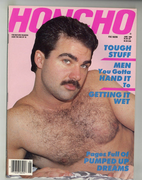 Honcho 1988 Ron Fields, Kristen Bjorn, 98pgs Vintage Gay Beefcake Magazine M28844