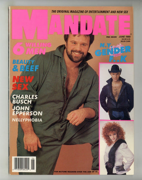 Mandate 1988 Kristen Bjorn, Robert Laliberte, Malexpress 98pgs Eagle Studios Gay Magazine M28845