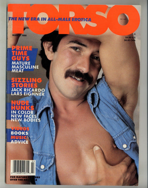 Torso 1988 Kristen Bjorn, David, Beefcake Hunks 100pgs Vintage Gay Pinup Magazine M28849
