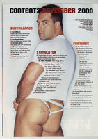 Unzipped 2000 Zak Spears, Kristen Bjorn 82pgs Hairy Gay Beefcake Magazine M28894