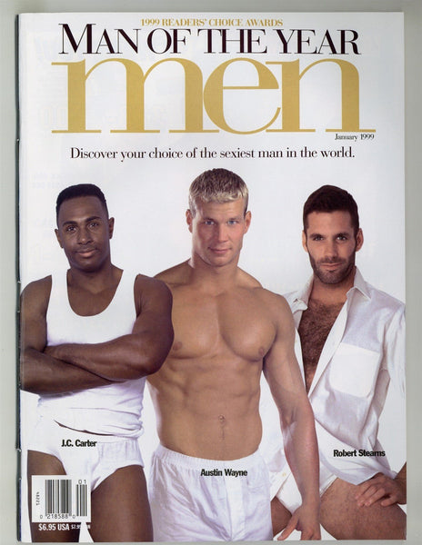 Men 1999 JC Carter, Austin Wayne, Robert Stearns, Theo Zolt 82pgs Ray Harley, Bill Derringer Gay Magazine M28910