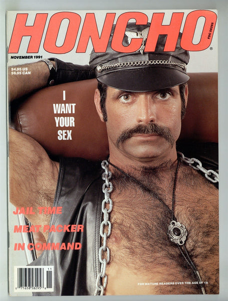 Honcho 1991 Jacques Crévecoeu, Naakkave, Cityboy, David 98pgs Gay Leathermen Magazine M28985
