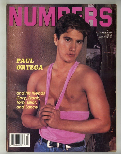 Numbers 1990 Paul Ortega, Cory Stamos, Frank Stewart 100pgs Gay Magazine M29336