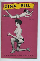 GINA BELL #31 Phoebe Vintage Magazine 1959 Burlesque Dancer Leapord Print Heels