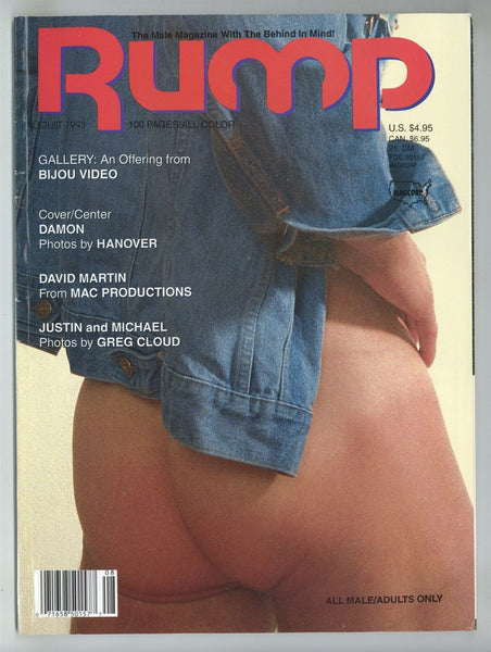 Rump 1993 David Martin, Kip Harting, Bijou Video 100pgs Gay Pinup Magazine M29496