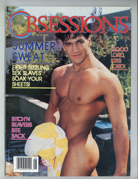 Obsessions 1992 Kris Lord, Chad Knight, Rick Patriot, Dack James, Paul Bain 100pg Gay Pinup Magazine M29476