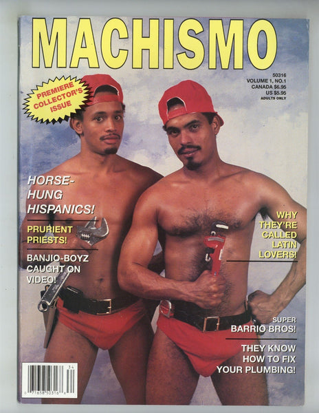 Machismo 1993 Premiere Issue Gustavo Viva, Latino Fan Club 100pgs Latin Lovers Gay Magazine M29781