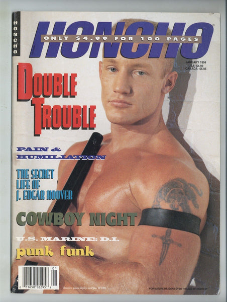 Honcho 1994 Brock Maxon, Steve London, Chris Stone, Chip Daniels 100pgs Beefcake Gay Leathermen Magazine M29788