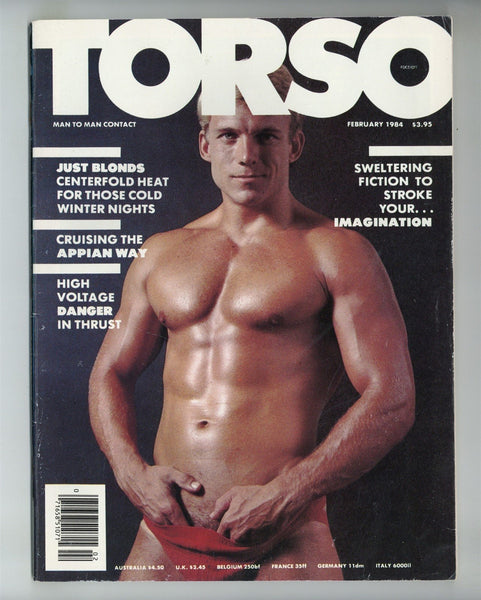 Torso 1984 Eric Stryker, Ron Pearson, Bisonnes 100pgs Gay Beefcake Magazine M29852