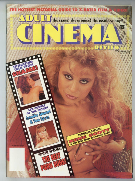 Adult Cinema Review 1991 Rene Scott, Jennifer Stewart, Christie Canyon, Tom Byron 100pgs Porn Film Magazine M29918