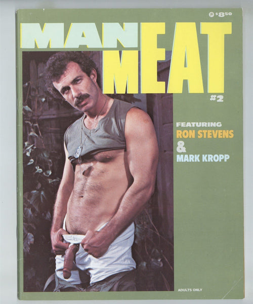 Man Meat 1987 Ron Stevens, Mark Kropp 58pgs Beefcake Pinups Arena Publications Gay Magazine M30094