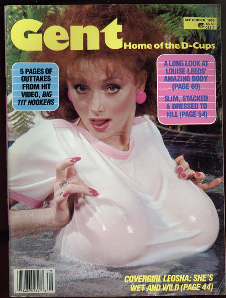 Gent Magazine 1989 Louise Leeds, Leosha 98pgs Busty Voluptuous Females Big Boobs M30272