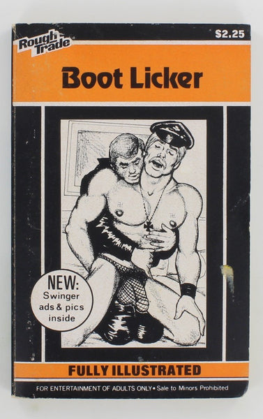 Boot Licker by Bill Cooper, Star Dist., Rough Trade RT441 Illustrated Leathermen Gay Pulp Fiction Book PB338