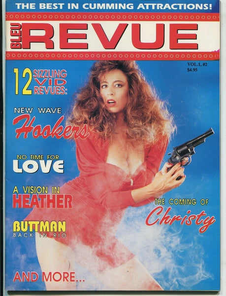 Revue V1#2 Christy Canyon, Trinity Loren, Bunny Bleu 1989 Peter North 68pgs Adult Film Star Magazine M25589