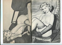 Q-P DOLL #1 Dawson 1950 Pin-Up Mag Blond Bomshell Garters Sheer Stockings Sheer