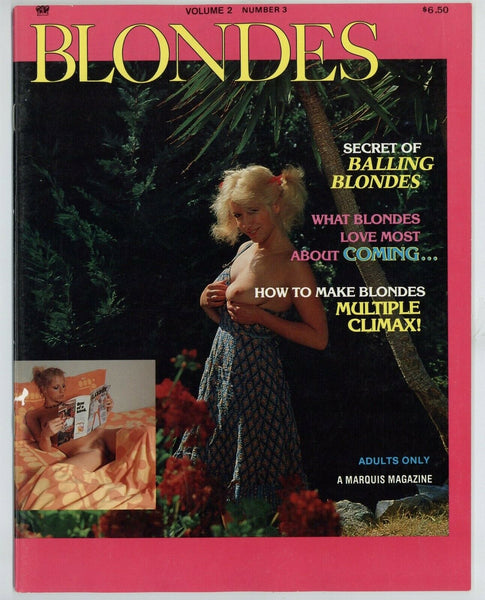 Gorgeous Blondes 1987 Vintage Porn Marquis 40pg Beautiful Hairy Women M10327