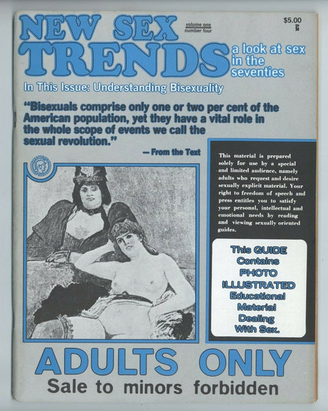 New Sex Trends 1972 Bi-Sexual Spoptlight Parliament 68pg Hardcore Vintage M10598